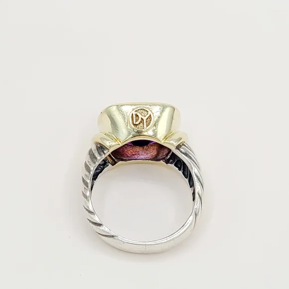 David Yurman Large Noblesse Ring Amethyst Ring Sz 8.5 - Picture 6 of 11